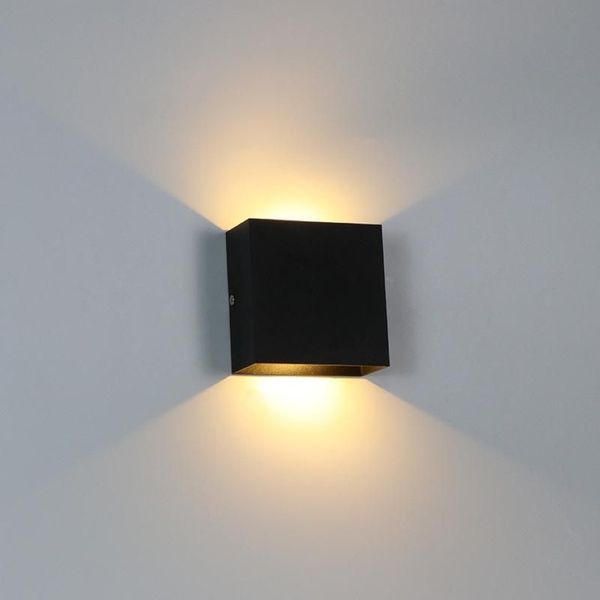 Lâmpada de parede IP65 à prova d'água para ambientes internos e externos de alumínio 6W 10W Light Surface Mounted Cube LED Garden Room Decoration251D