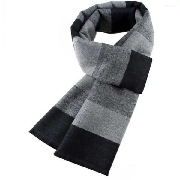 Sciarpe Morbida Sciarpa in cashmere da uomo Scaldacollo casual Reticolo caldo scozzese Maschera antivento Scialle di Pashmina da esterno