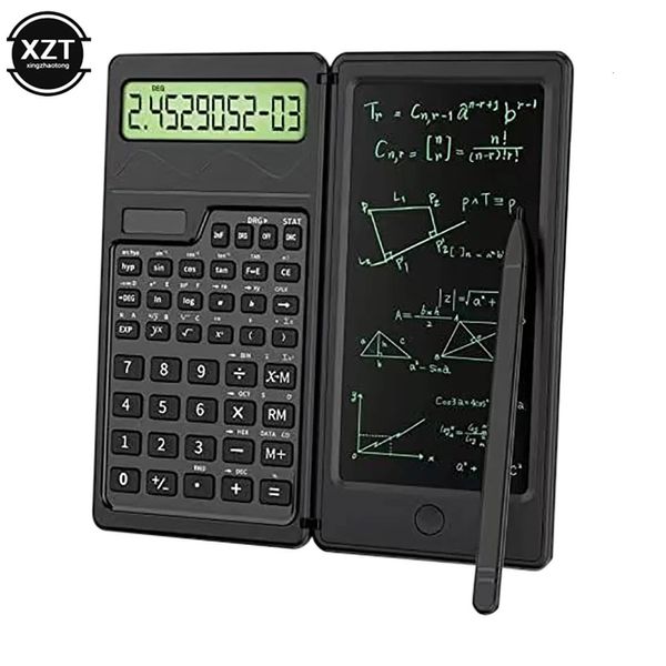 Calculadora científica gráfica solar portátil profissional dobrável com tablet de escrita de tela LCD com caneta Stylus 417 funções 240227