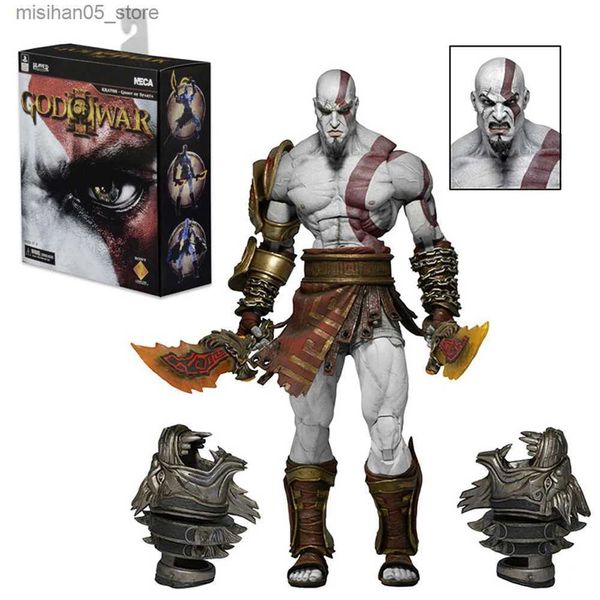 Фигурки игрушек NECA Схема действий Ghost W Blade Action Diagram Коллекция Модель God of War Спартацит в доспехах Ареса Игрушечная кукла Подарочная коробка Q240313