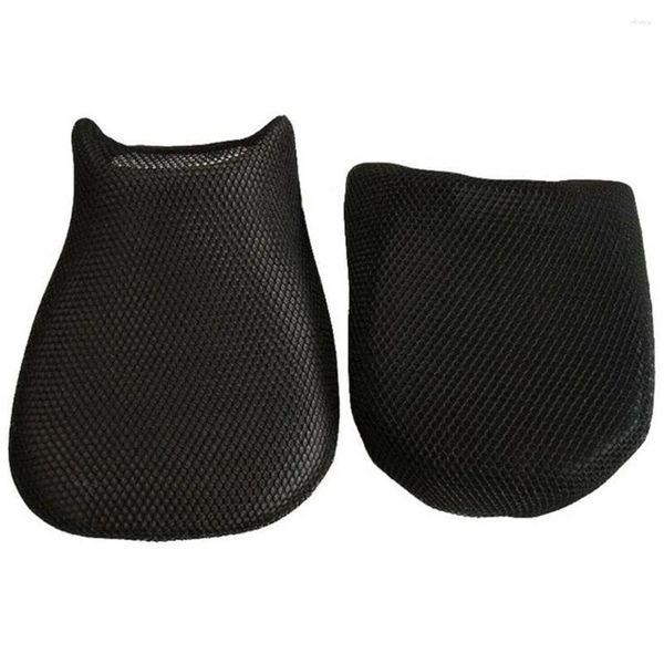 Capas de assento de carro 2pcs motocicleta almofada de refrigeração de ar malha protetor solar protetor almofadas net capa