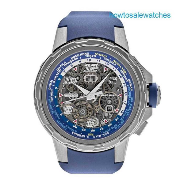 Relógio automático RM Risk Brand Watch RM63-02 Automático WorldTimer Titanium RM63-02 9R