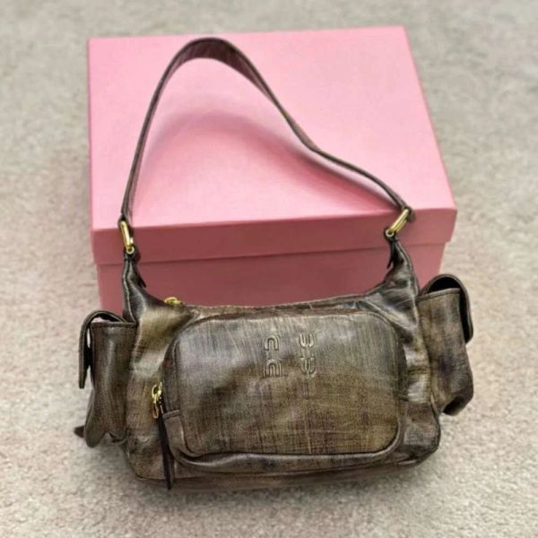 7a bolsas de qualidade designer feminino bolsa miui hobo saco de couro vintage y2k bolsas de ombro