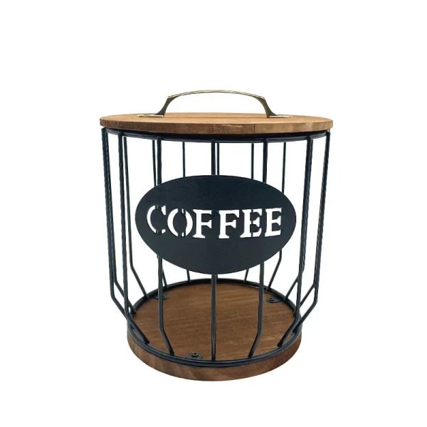 Werkzeuge Universal Kaffee Kapsel Lagerung Korb Kaffee Tasse Korb Vintage Kaffee Pod Organizer Halter Schwarz Für Home Cafe Dropshipping