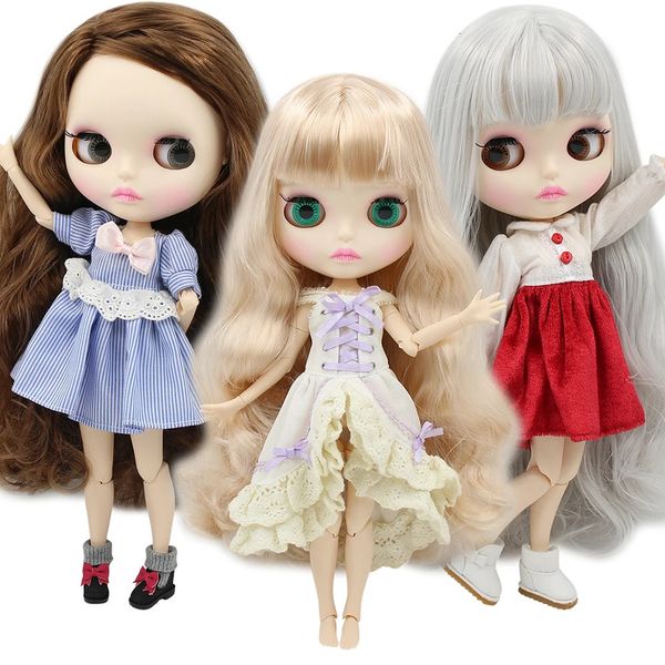 ICY DBS blyth bambola 16 corpo articolare pelle bianca giocattolo personalizzato bambola 30 cm bjd occhi casuali colori anime giocattolo ragazze regalo 240304