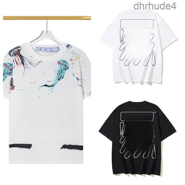 Offs Arrow T Shirt Yeni Erkek Gömlek Tasarımcı Lüks Offs Beyaz Klasik Gömlek Grafiti Sweatshirt Adam ve Kadın Tişörtleri Moda Konu Tee Çoklu Stil Hip H FJXC