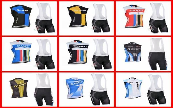 2020 Giant Team Radfahren ärmellose Trikot Weste Trägerhose Sets atmungsaktive Rennrad Fahrradbekleidung 2020 N030290207819819