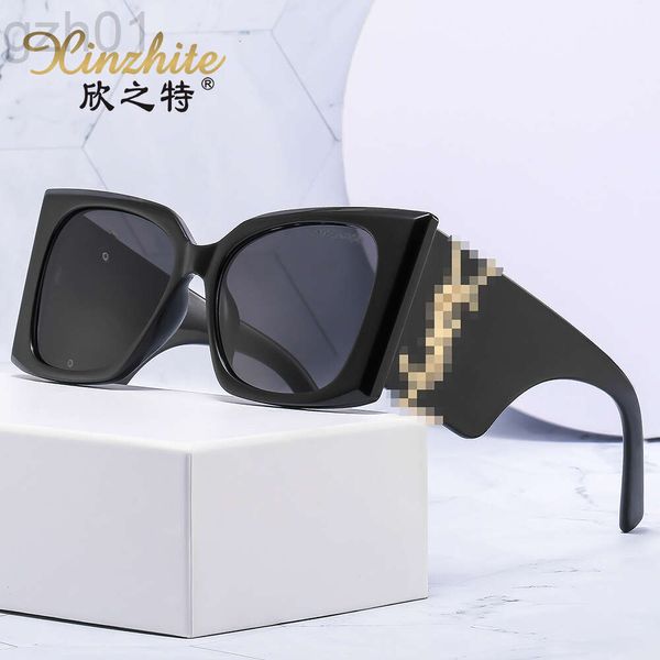 Occhiali da sole Desginer ysl Nuovi occhiali da sole Cats Eye di fascia alta con montatura grande per uomo e donna Occhiali da sole alla moda con occhiali di protezione UV