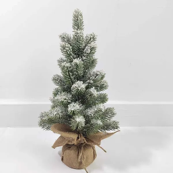 Fiori decorativi 45 cm Desktop Mini Piccolo albero di Natale PE Simulazione Cedro Bonsai Decorazione scena