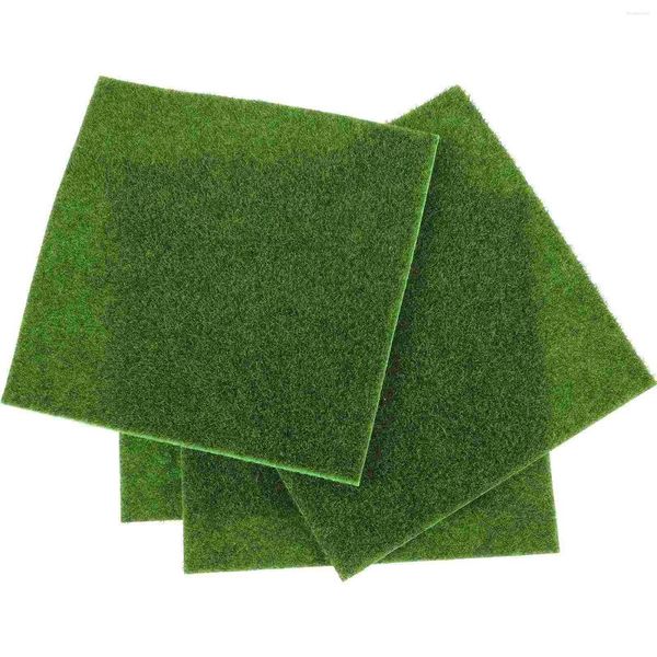 Ковры 4 шт. искусственная трава сказочные украшения Giai зеленый реалистичный миниатюрный орнамент садовый дом