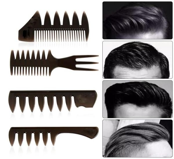 Nova escova de cabelo com dentes largos, garfo, pente para homens, barba, cabeleireiro, barbeiro, ferramenta de estilo, acessório de salão de beleza, penteado afro 5628098