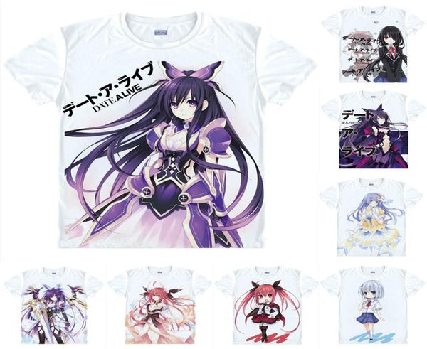 Maglietta Anime DATE A LIVE Magliette Manica corta multistile Kotori Itsuka Tohka Yatogami Cosplay Motivi Hentai Camicie2272993