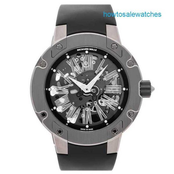 Повседневные часы RM Watch Часы знаменитостей RM033 Очень плоские автоматические часы с титановым мужским ремешком RM033 AL TI