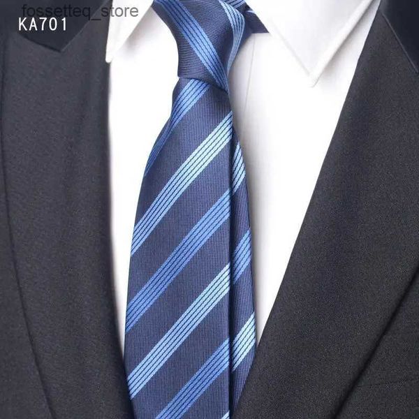 Krawatten, rote und schwarze Krawatte, für Herren, Hochzeit, blau gestreift, Business-Freizeitkleidung, Accessoires, professionelle Mode, 7 cm, L240313