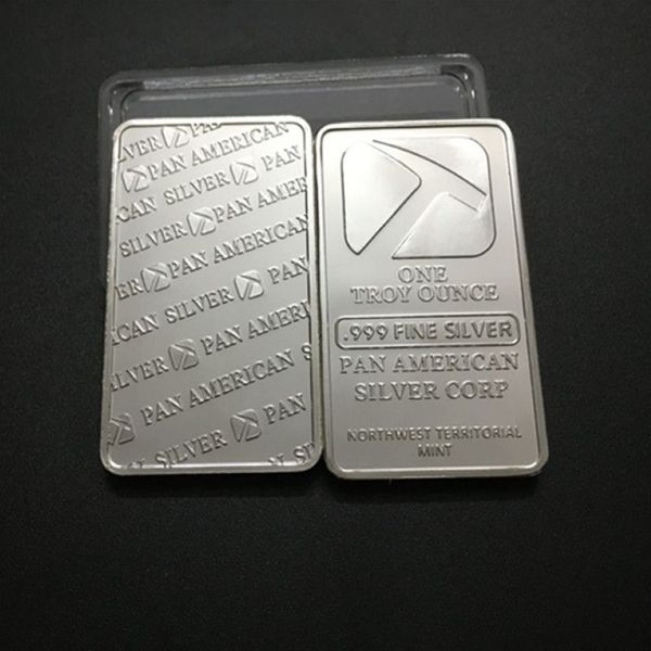 10 pezzi nuovissimi One troy OZ Pan American Hammer, moneta da bar souvenir placcata in argento fine 270a