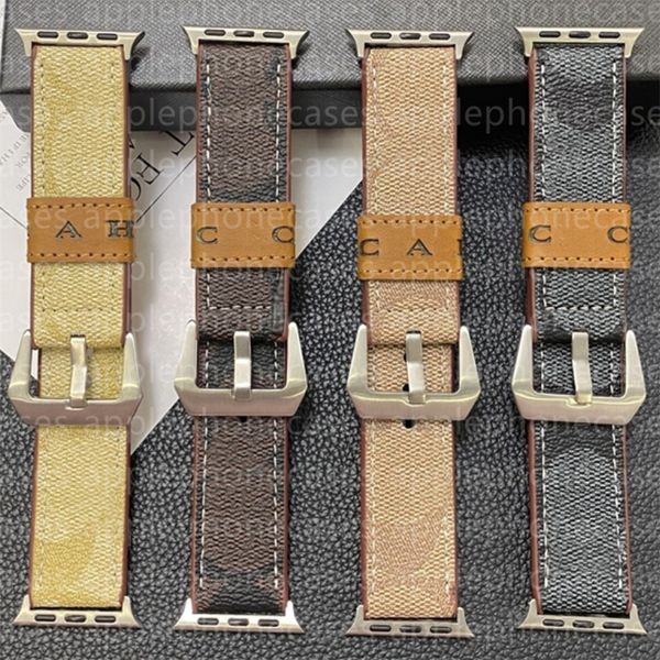 Для Apple Watch Band Designer Apple Watch Series 9 8 4 5 6 7 Ultra Bands 49 мм 38 мм 40 мм 41 мм 42 мм 44 мм 45 мм Ремешок для часов Бренд Натуральная кожа ap Watch Смарт-ремни