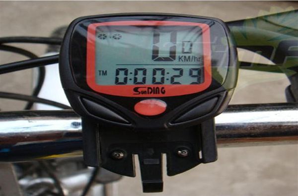 Timers Bike Computer Cycling Tachometer wasserdichtes LCD Digital Kilometermesser Velometer Fahrradzubehör189p3899763