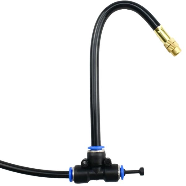Pulverizadores 6mm 8mm 10mm 12mm Push Lock Joint Tee Connector com 20cm de comprimento Livre dobra cobre bico pulverizador de água de jardim