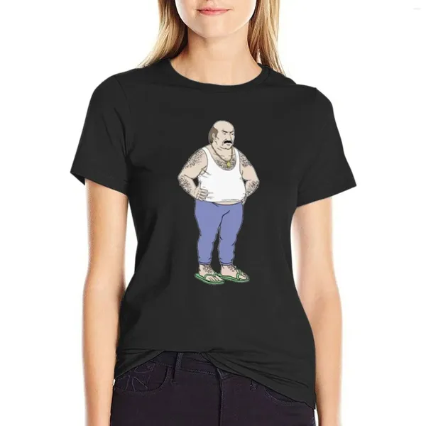 Polos femininos Aqua Teen Hunger Force Carl Angry usando sandálias camiseta roupas fofas blusas de verão vintage 2024