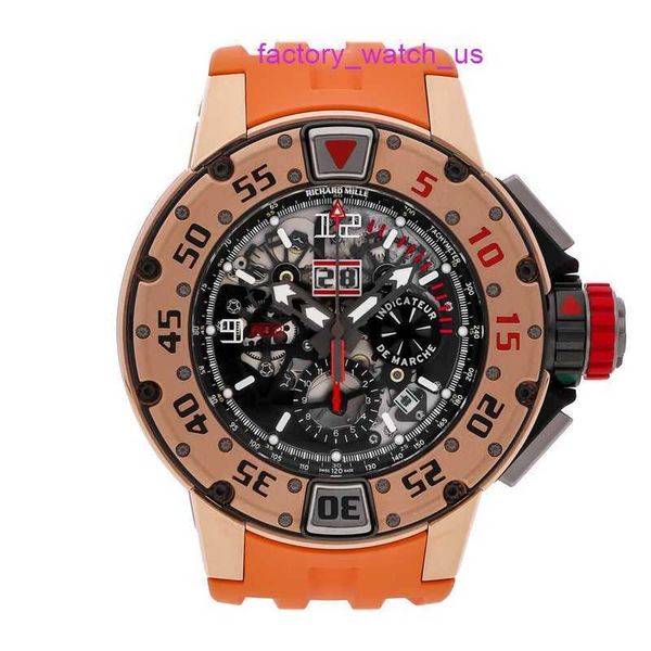 Grestest Gentlemen Relógio de pulso RM Relógio RM Relógio de pulso RM032 Flyback Cronógrafo Diver Auto Gold Relógio masculino Rg