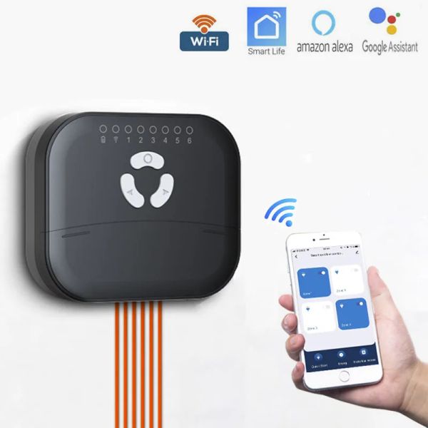 Timer Intelligente Irrigazione del Giardino Timer WiFi Controller di Irrigazione 4/6/8 Vie Elettrovalvola Acqua di Irrigazione Sistemi di Acqua A Goccia Programmabili