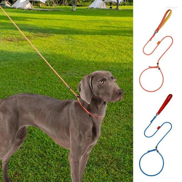 Hundehalsbänder Pet Walking Zugseil Führt P DogLeash Outdoor Training Reflektierende Leinen Einstellbare Doppel Griff Für