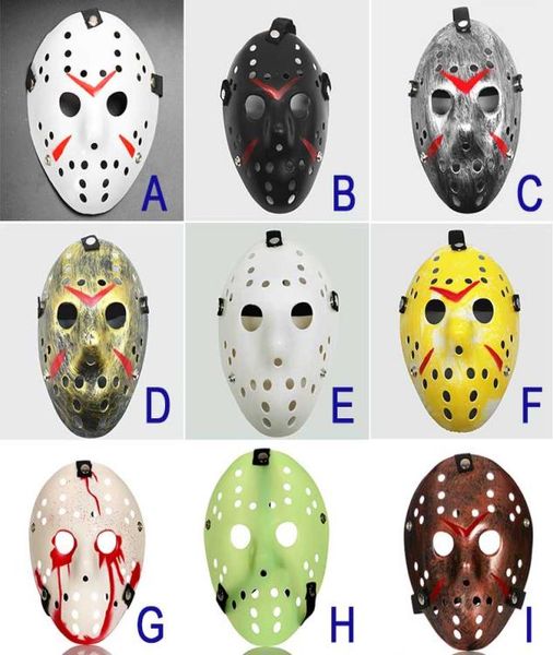 Jason Máscara 9 cores Rosto Cheio Antique Killer Máscara Jason vs Friday The 13th Prop Horror Hockey Halloween Costume Cosplay Mask6003153