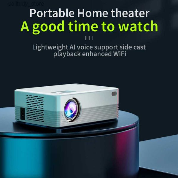 Outros acessórios para projetores H5 Vídeo Filmes ao ar livre 720P Home 4K Sistema de teatro WiFi inteligente sem fio Q240325