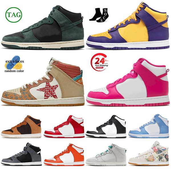 Nuova piattaforma di design Panda Scarpe da corsa alte in pelle Mocassini OG originali Triple Pink Prime Project Unicorn Rammellzee Faded Skate Sneakers Uomo Donna Dhgate