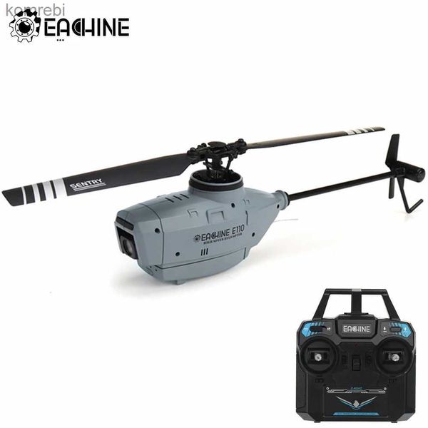 Dronlar Everyine E110 RC Helikopter 2.4G 6 Eksenli Gyro 720p HD Kamera Optik Akış Lokalizasyonu Flybarless Skal RC Drone Helikopteri RTF 24313