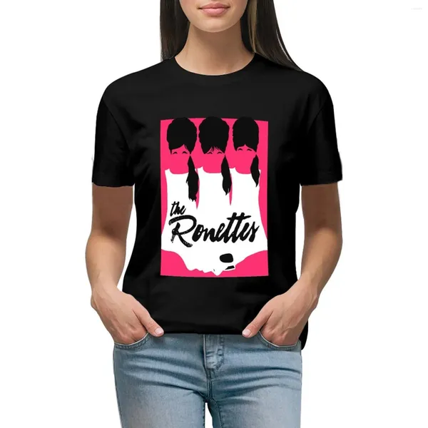 Polos femininos música vintage retro as ronettes merch presentes para todos camiseta hippie roupas t moda mulher blusa 2024