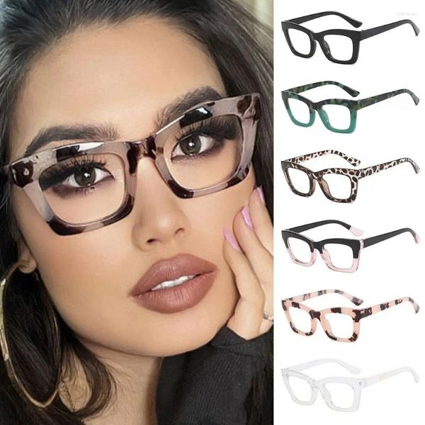 Sonnenbrille 1PC Frauen Blaues Licht Blockieren Gläser Filter UV-Quadrat-Leser für Männer und Brillenrahmen