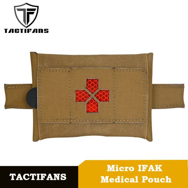 Borse Micro IFAK Custodia medica Trauma Kit di pronto soccorso Borsa di stoccaggio Gancio rapido Linguette di estrazione Cintura MOLLE Gilet da caccia Borse da caccia EDC