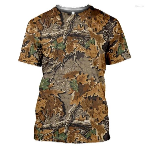 Männer T Shirts Wilde Jagd Camouflage Kleidung 3d Druck Sommer Oansatz T-shirt Outdoor Kurzarm Übergroßen Fashion Tees Tops