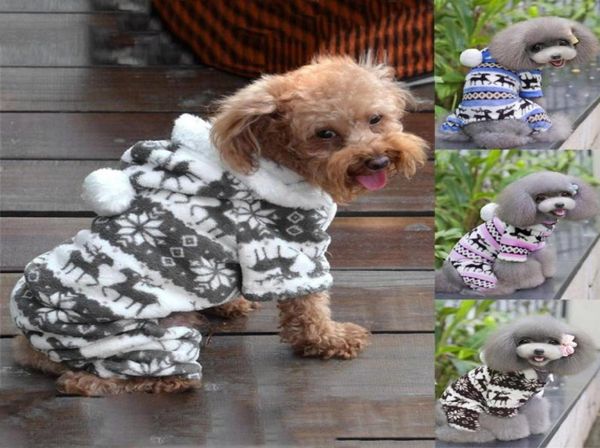 Köpek giyim kedi sweater hoodie Jumper Jersey Pet Puppy Ceket Ceket Kediler için Sıcak Giysiler Küçük Orta Peluş Pamuk8891229