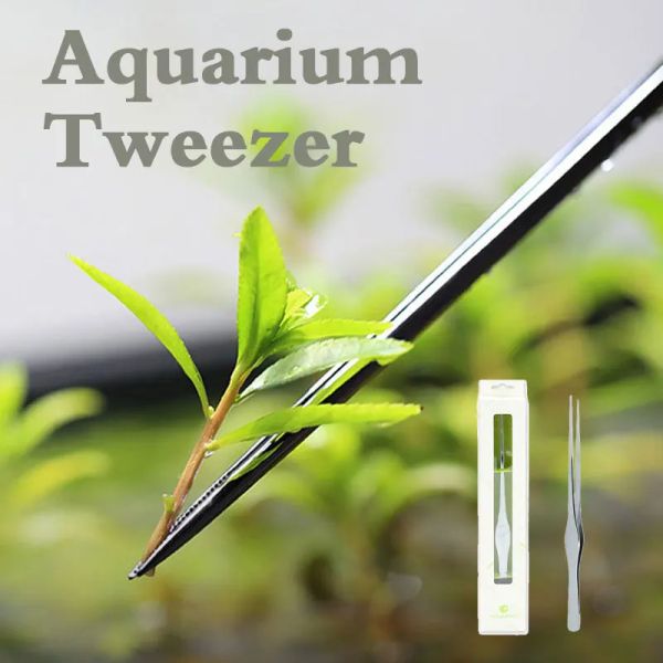 Werkzeuge Pinzette Aquatische Aquarium Pflanze Edelstahl Spiegel Aquascape Gerade Clip Biegung Reinigungswerkzeuge Zubehör Angeln ADA Qualität