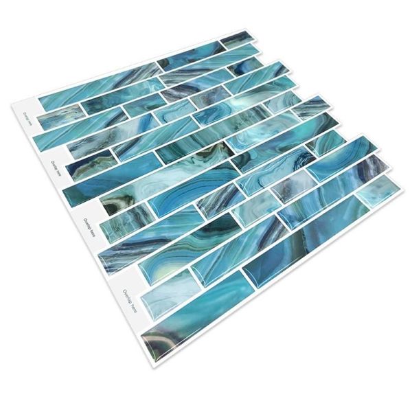 Wandaufkleber Wasserdicht und spritzwassergeschützt Backsplash für Badezimmer Peel Stick Fliesen DIY Home Wallpaper Einfach zu installieren2894