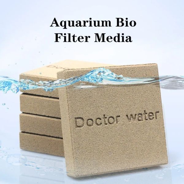 Aquecimento de filtro de aquário Aquário Mídia biológica Bloco de filtro biológico de tijolo bijolo para sistema de filtro de tanques de peixes marítimos e de água doce