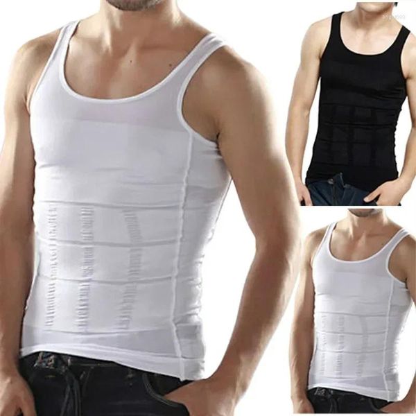 Modeladores de corpo masculino shapewear undershirt emagrecimento barriga roupa interior cintura espartilho