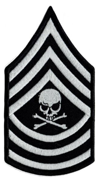 Edler Totenkopf-Militär-Aufnäher, bestickt, zum Aufbügeln, Abzeichen, Schulter-Emblem, 114 cm, Applikation, Stickerei, Patch 8939034