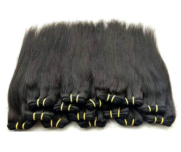 fasci di capelli umani lisci brasiliani economici interi intrecciati 1 kg 20 pezzi / lotto colore nero naturale capelli umani di qualità non remy 50g6864660