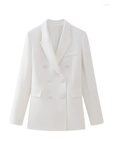 Vestido de duas peças meninas cintura alta casual estilo escritório saia com jaquetas 2024 moda duplo breasted branco longo blazers terno