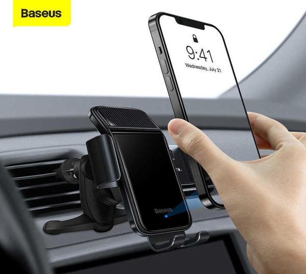 Baseus suporte magnético para telefone, energia solar inteligente, montagem sem fio, suporte elétrico para celular no carro, para xiaomi iphone13 12 pro max3251000