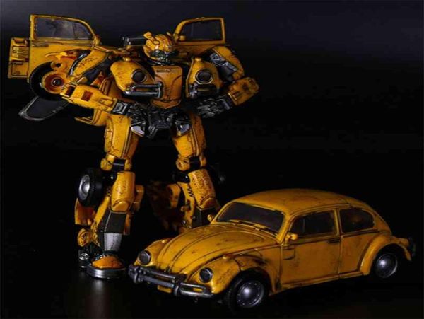 BMB 21 CM Anime Repaint Transformação 5 Filme Brinquedos Cool Alloy Action Figure G1 Robot Car Model Deformação Kids Gift H60013 210732588993