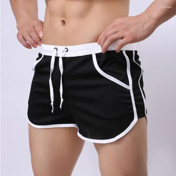Shorts masculinos praia troncos curtos verão casual sexy mens roupas de secagem rápida feriado preto para masculino
