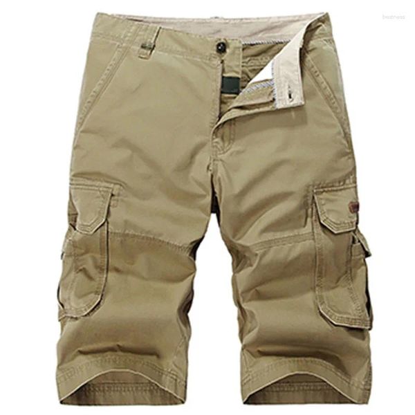 Shorts masculinos 2024 verão camuflagem carga tática homens cáqui jogger militar algodão casual solto