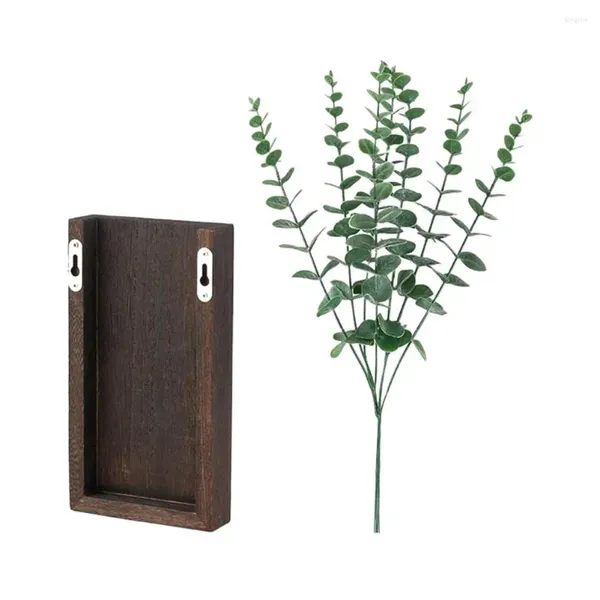 Vasos Moderno Plantador de Parede Montado Rústico De Madeira Para Decoração De Fazenda Quarto Quarto Escritório Plantas Verdes