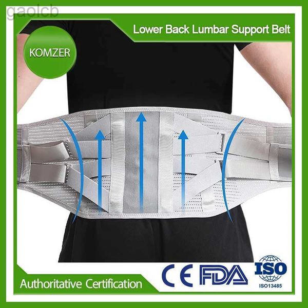 Cintos KOMZER Lower Back Pain Relief Belt Cintura Ajustável Back Brace Apoio Lombar Ciática Escoliose Hérnia Mulheres Homens LDD240313