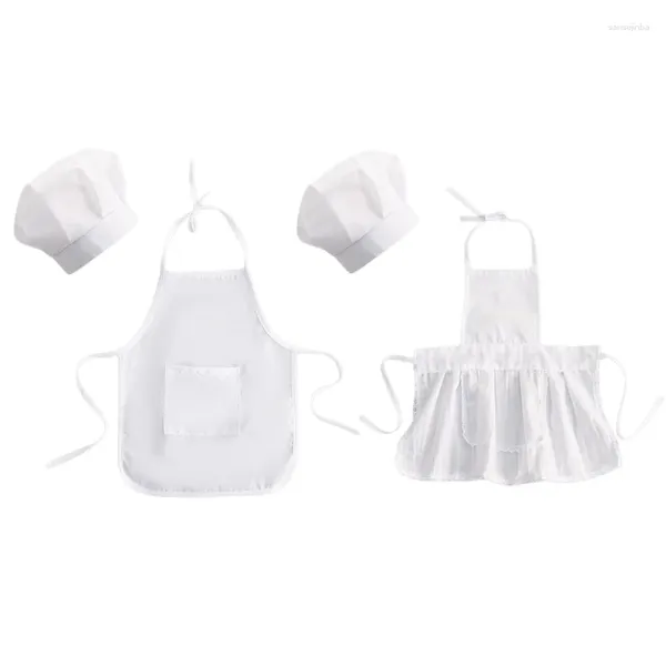 Set di abbigliamento Bambini Baker Uniforme Accessori per costumi cosplay Born Baby Po Cappello da cuoco Grembiule