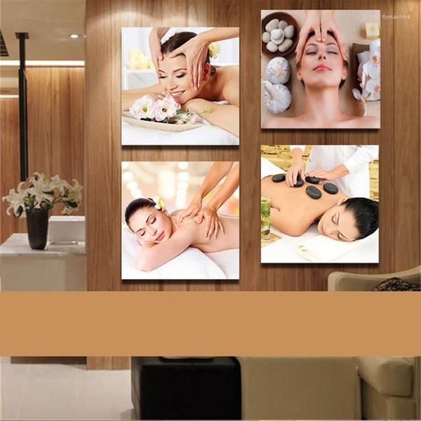 Pinturas Beleza Facial Spa Cuidados Máscara Massagem Salão Pôsteres Fotos HD Canvas Wall Art Home Decor para Sala de estar Decorations201y